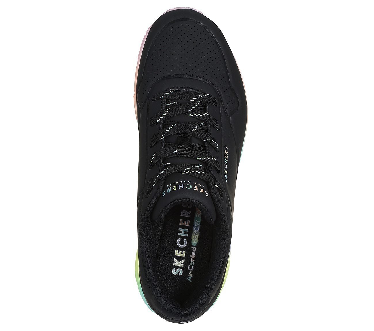 UNO - RAINBOW SOULS, BLACK/MINT Footwear Top View