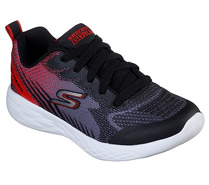 GO RUN 600 - HENDOX, BLACK/RED Footwear Lateral View