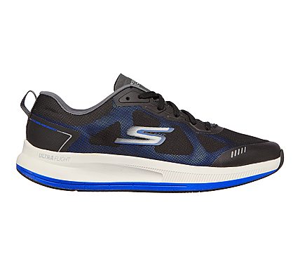 GO RUN PULSE-SHOCK WAVE, BLACK/BLUE Footwear Right View