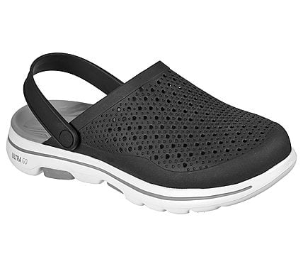 GO WALK 5-ASTONISHED, BLACK/GREY Footwear Lateral View