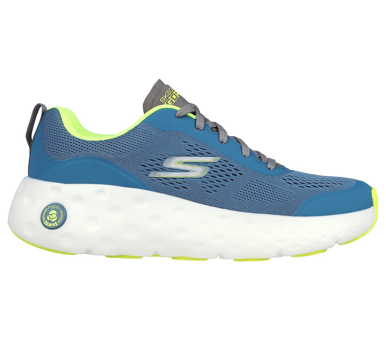 MAX CUSHIONING HYPER CRAZE BO, BLUE/GREY Footwear Lateral View