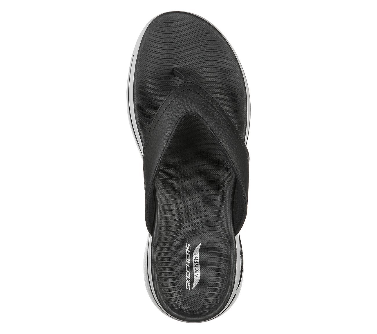 GO WALK ARCH FIT SANDAL, BLACK/GREY Footwear Top View