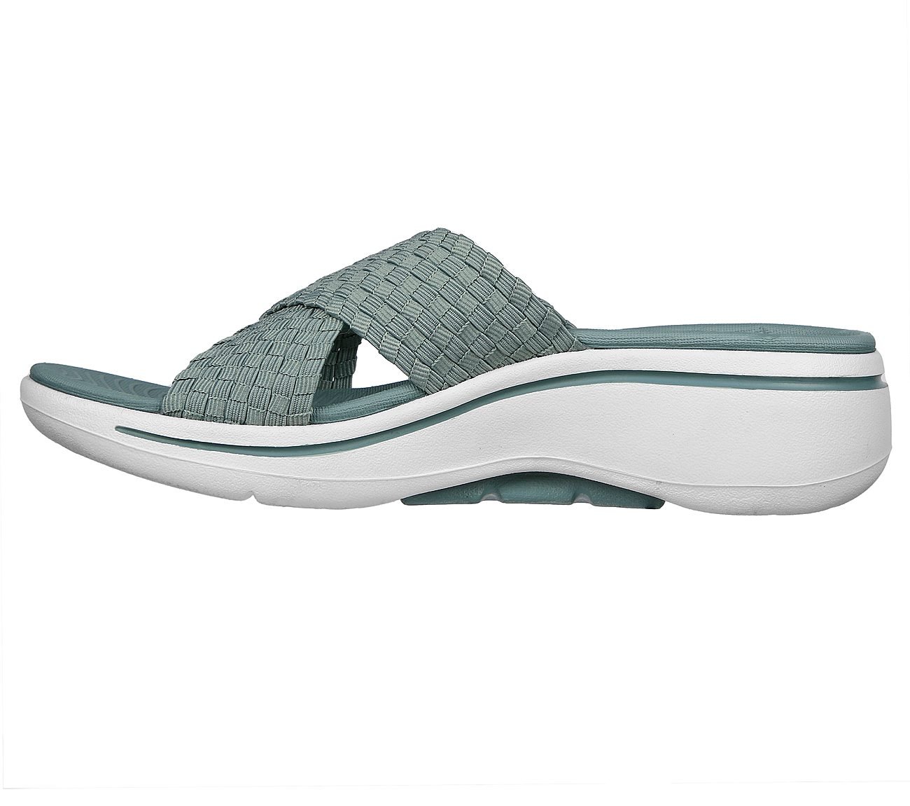 GO WALK ARCH FIT SANDAL - WON, SAGE Footwear Left View