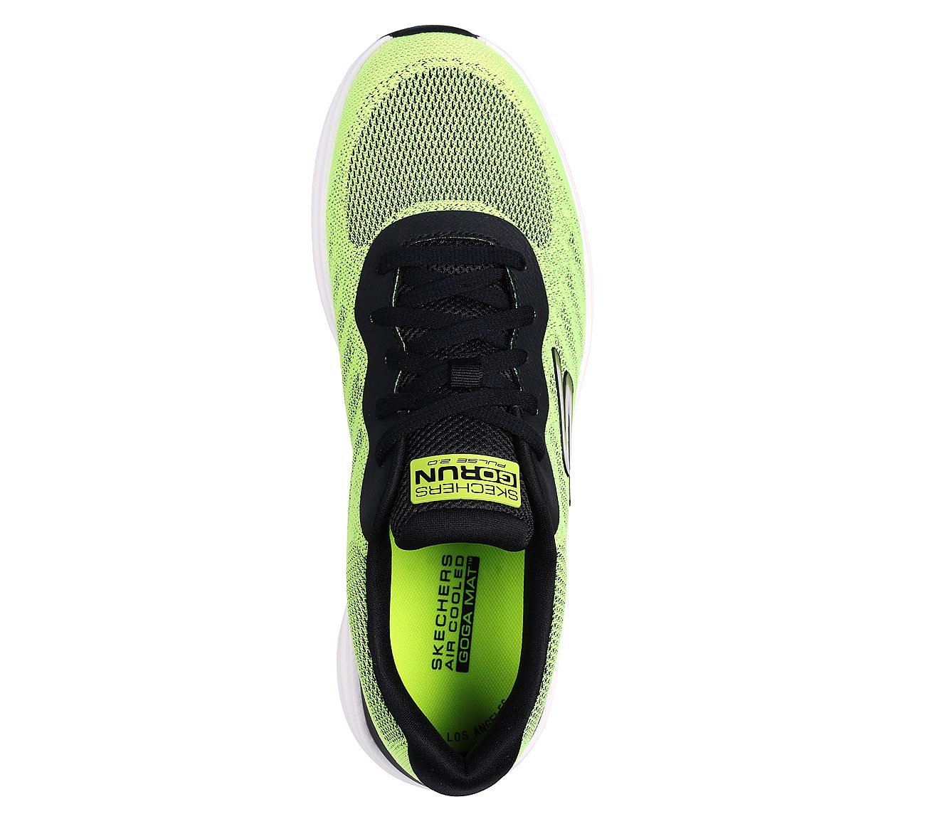GO RUN PULSE 2, YELLOW/BLACK Footwear Top View