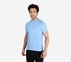 SS JACQUARD PATTERN T-SHIRT, GUNMETAL TURQUOISE