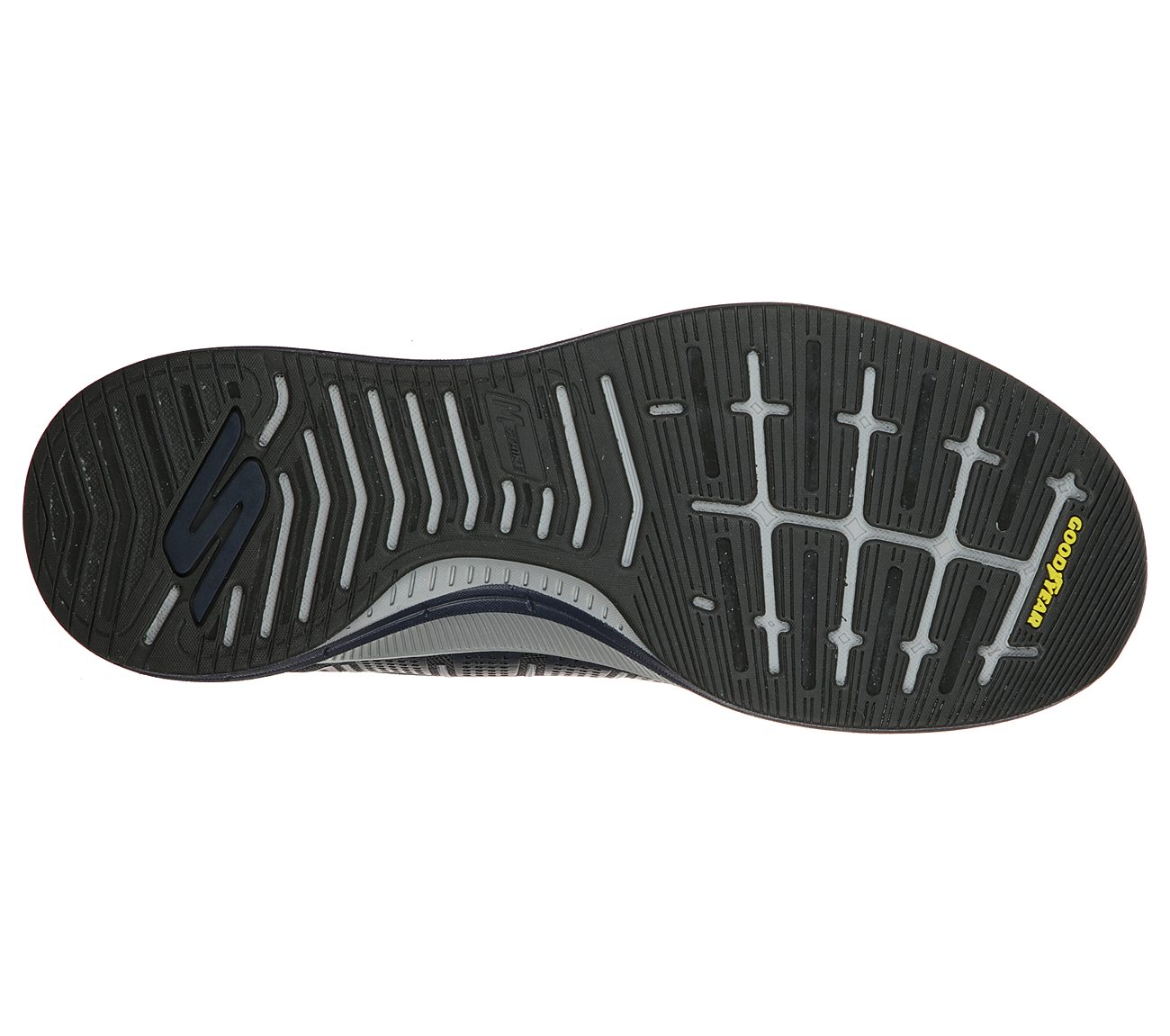 GO RUN PULSE-ALANINE, CHARCOAL/NAVY Footwear Bottom View