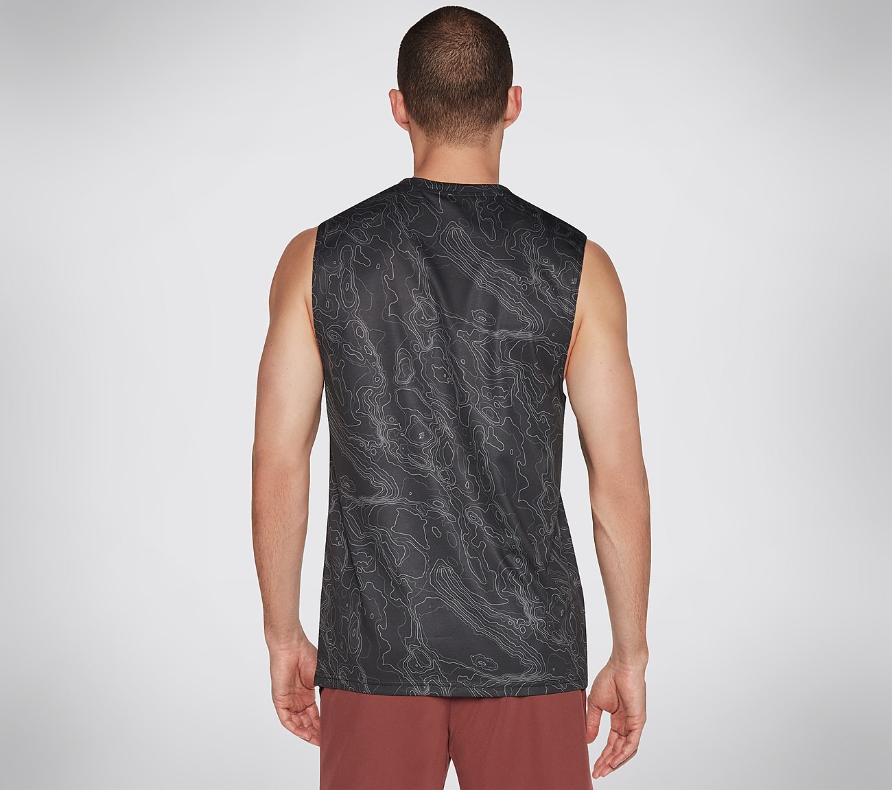 ON THE ROAD TOPO TANK, BLACK/OLIVE Apparels Top View