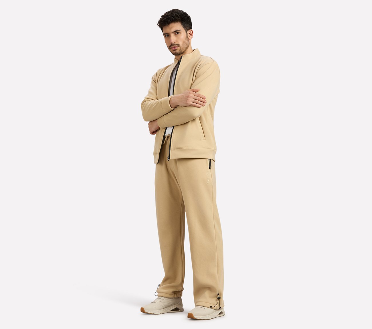 AIRY TRAVELLER FLEECE PANT, NATURAL/BLUE