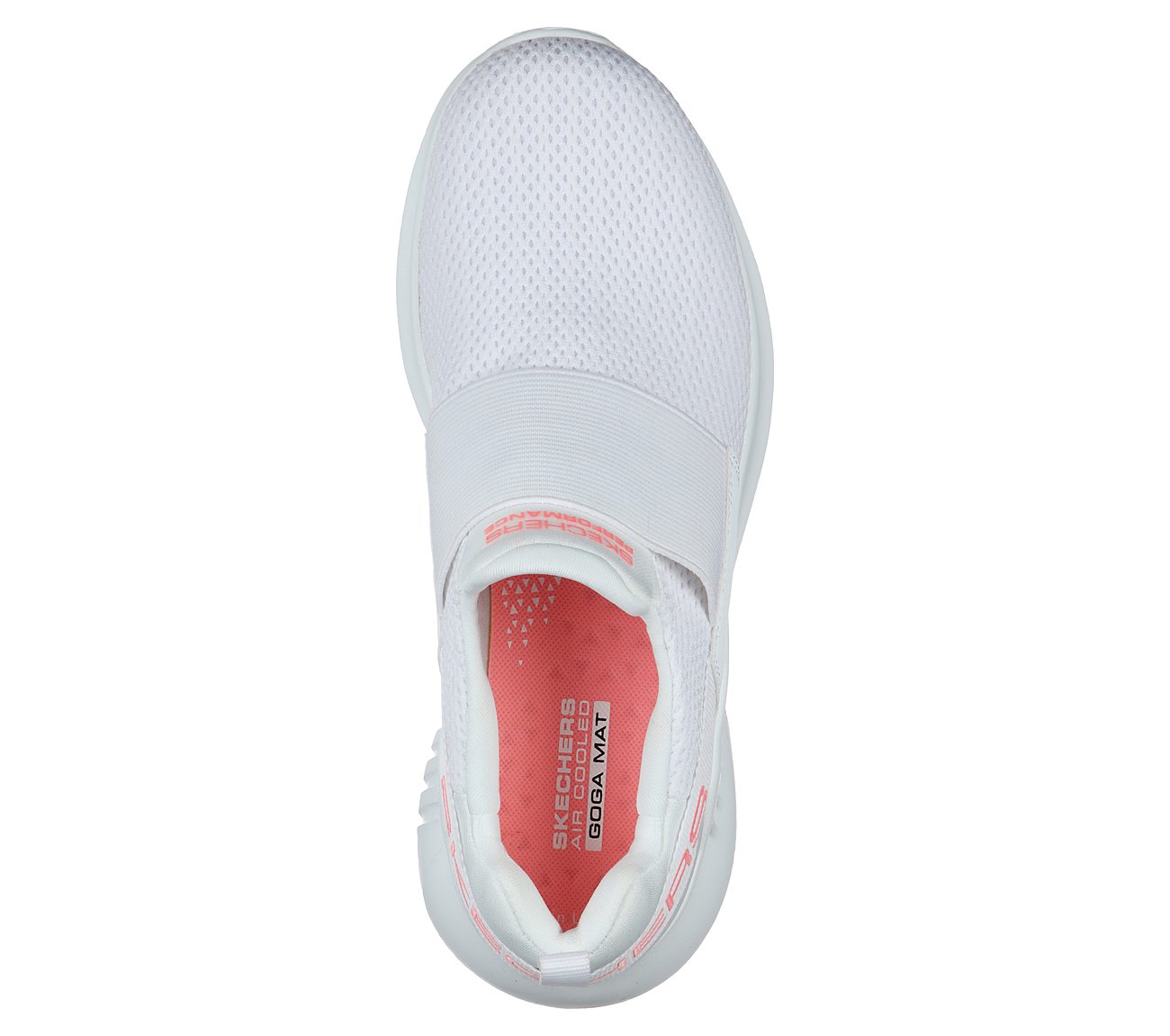 GO RUN MOJO 2.0-ARRIVE, WHITE/PINK Footwear Top View