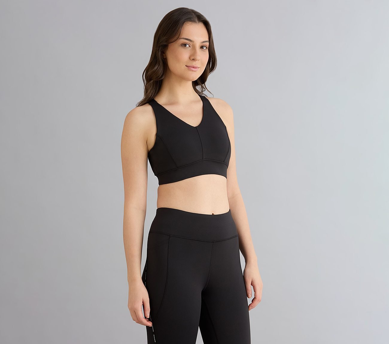 HIGH IMPACT SPORTS BRA, BLACK Apparels Bottom View