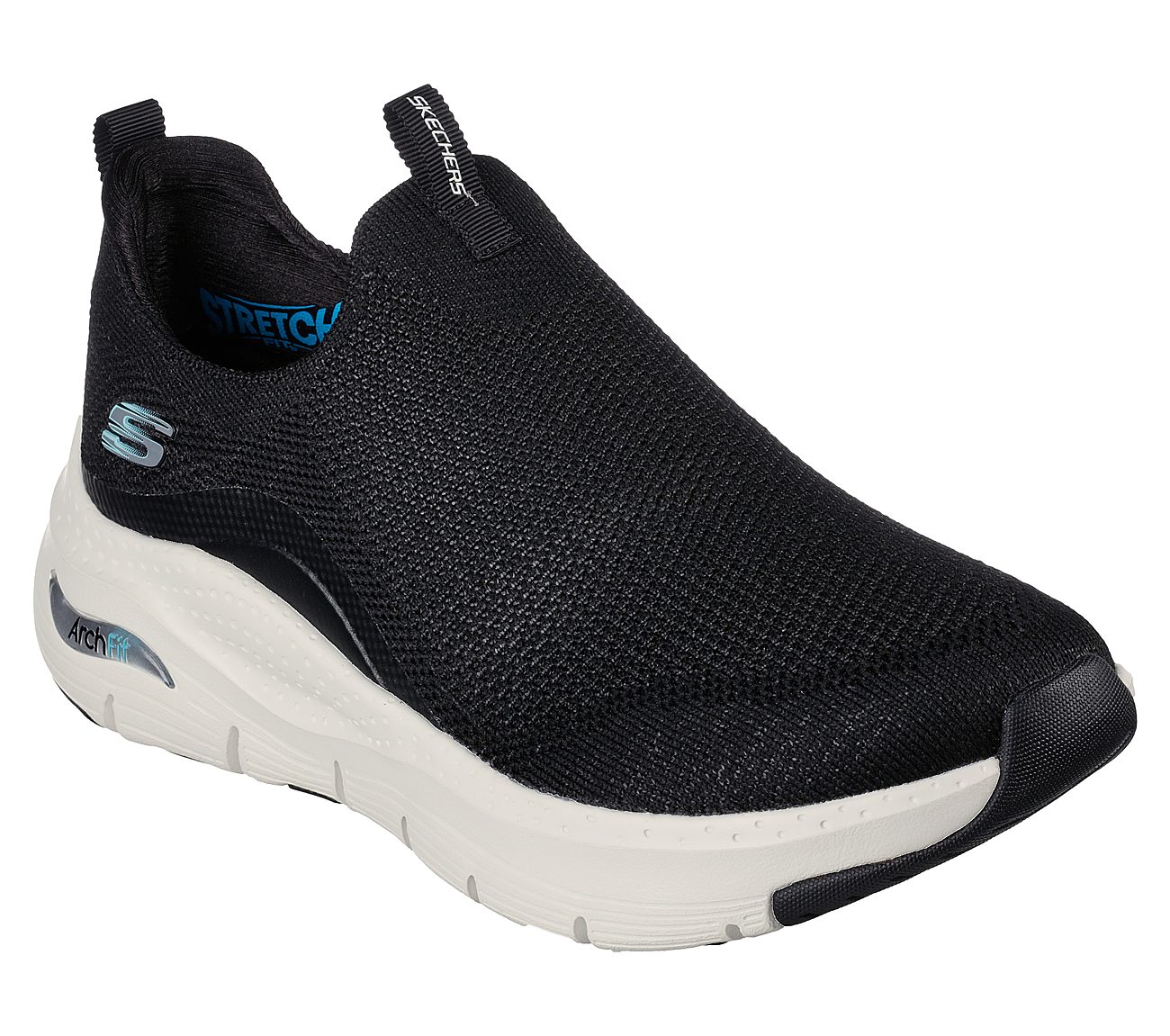 ARCH FIT-KEEP IT UP, BLACK/WHITE Footwear Right View