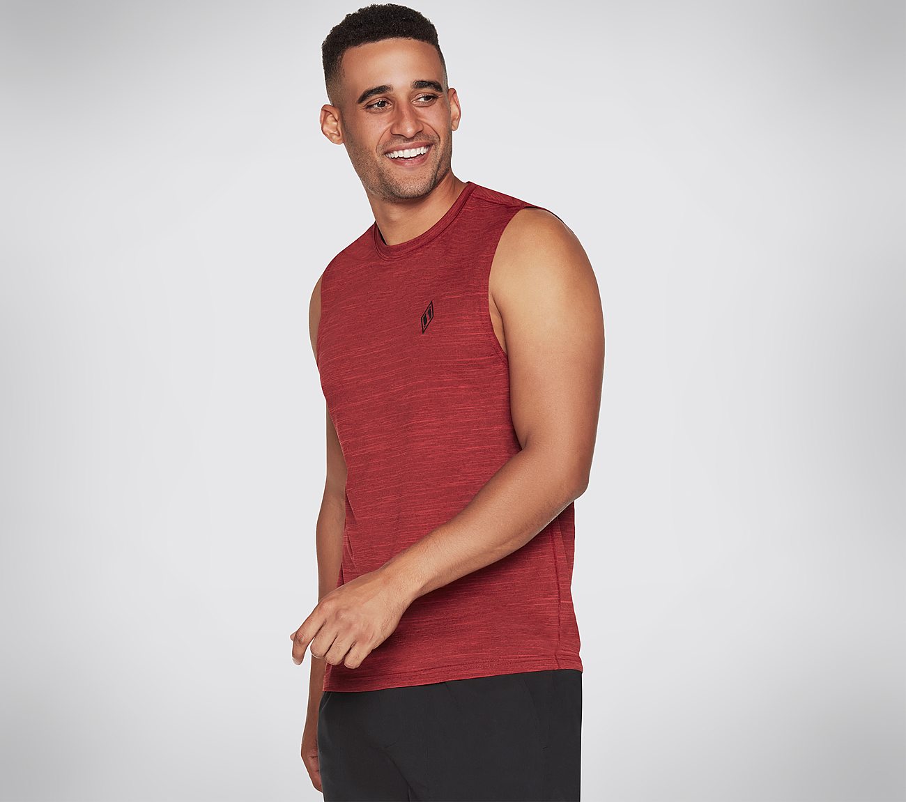 ON THE ROAD MUSCLE TANK, RRED Apparel Lateral View