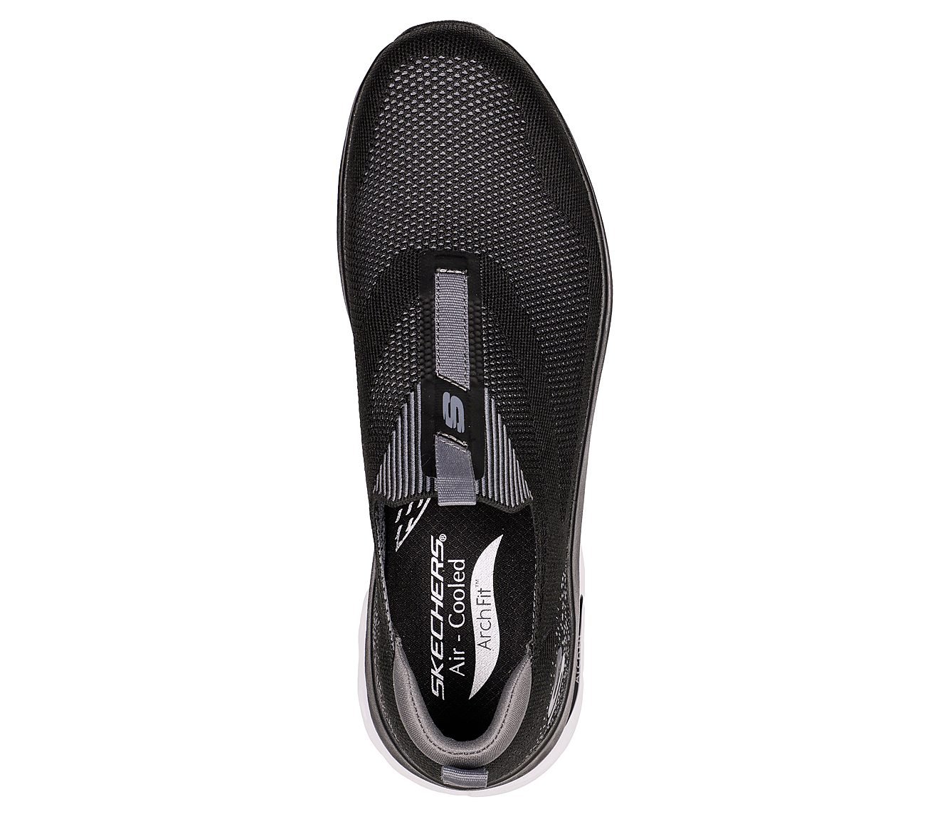 ARCH FIT GLIDE-STEP - NODE, BLACK/WHITE Footwear Top View