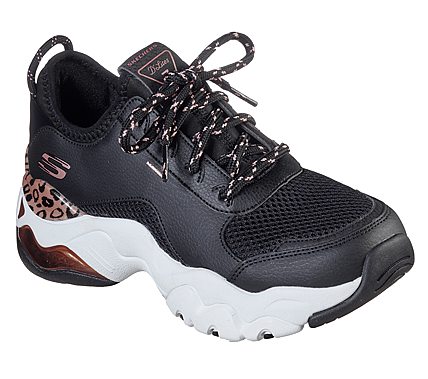 D'LITES 3.0 AIR - QUEEN LEOPA, BLACK/ROSE GOLD Footwear Lateral View