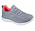 SUMMITS - FAST ATTRACTION, GREY/HOT PINK Footwear Lateral View