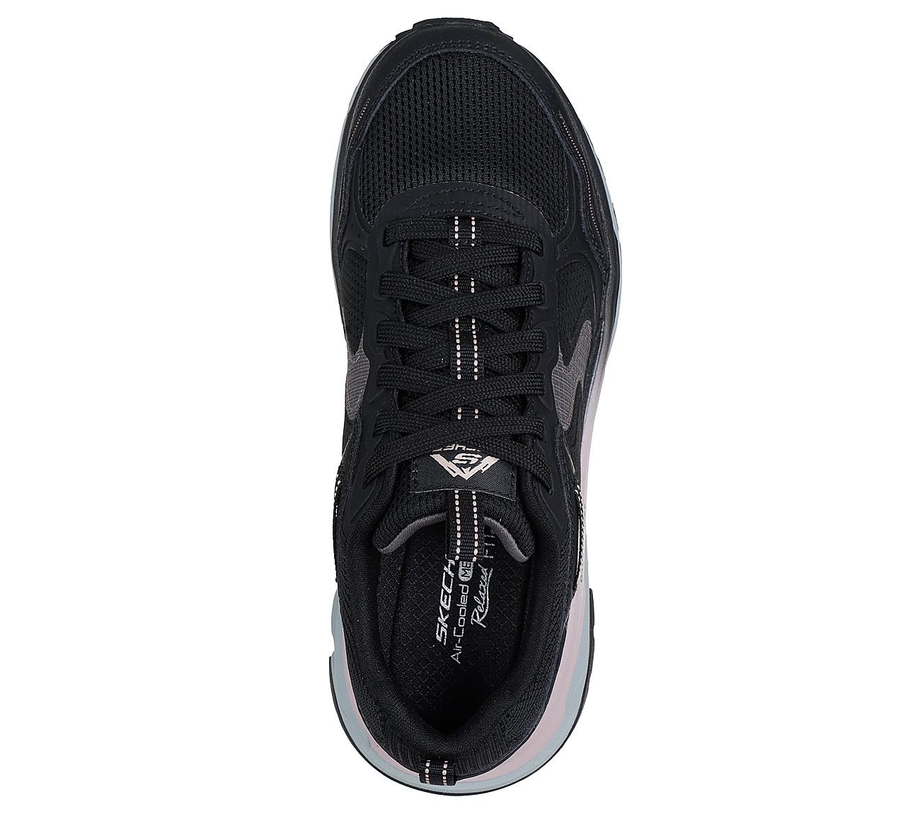 D'LUX JOURNEY, BLACK/ROSE GOLD Footwear Top View