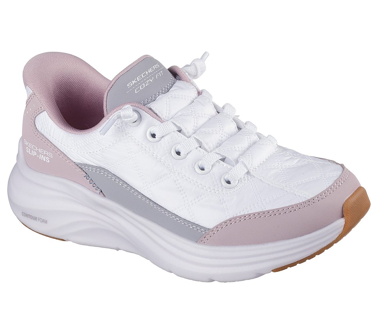 CONTOUR FOAM, WHITE/LAVENDER Footwear Right View