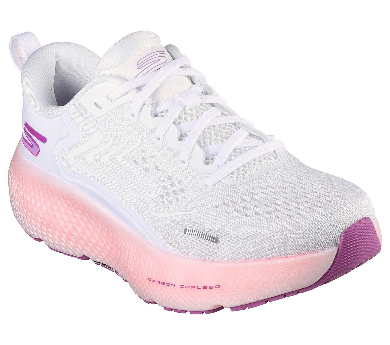 GO RUN MAX ROAD 6, WHITE/LAVENDER Footwear Right View
