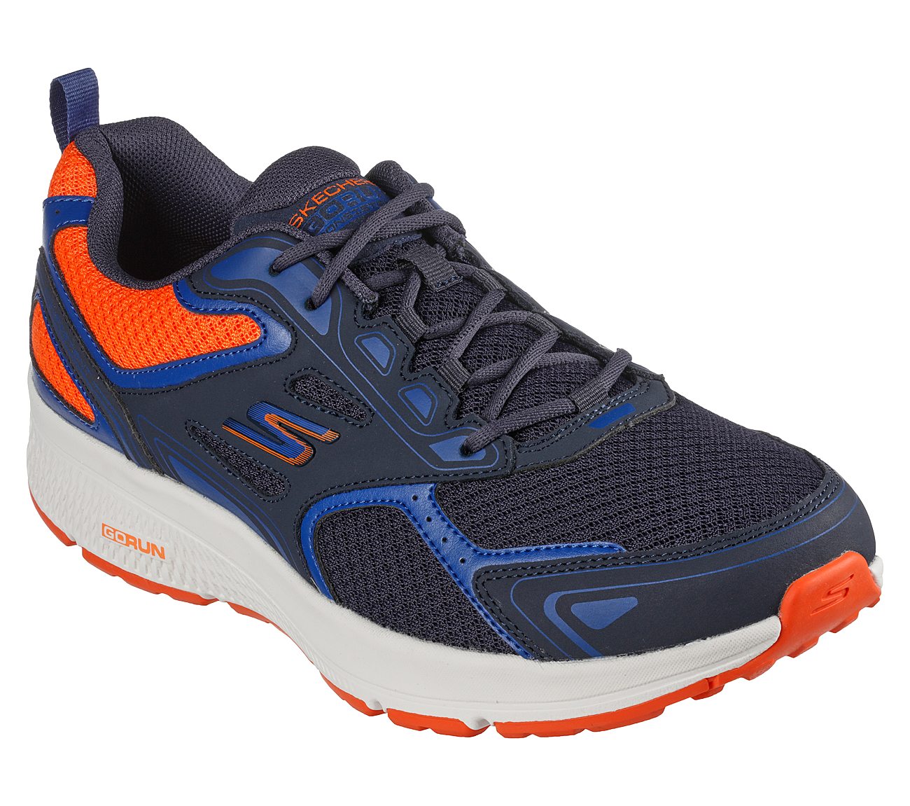 GO RUN CONSISTENT - VESTIGE, NAVY/ORANGE Footwear Lateral View