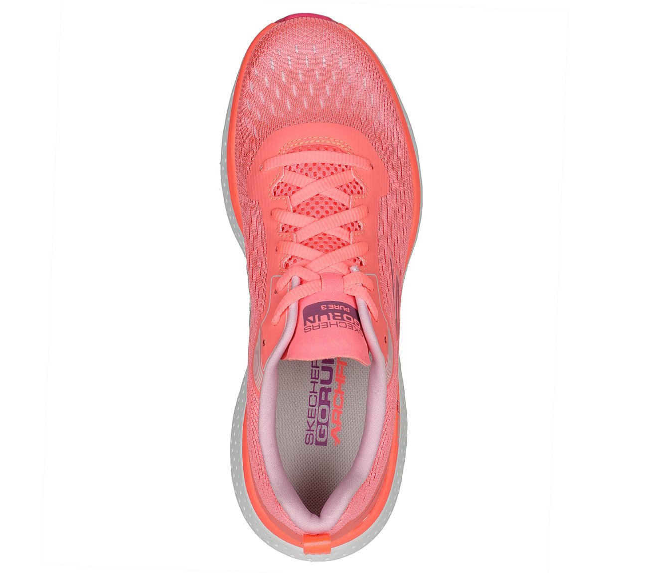 GO RUN PURE 3, CCORAL Footwear Top View