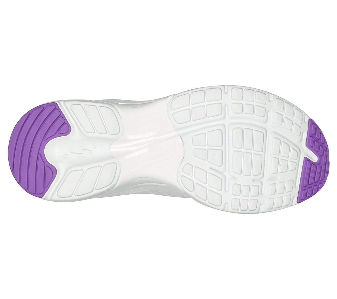 GO RUN ARCH FIT - SKYWAY, WHITE/PURPLE Footwear Bottom View