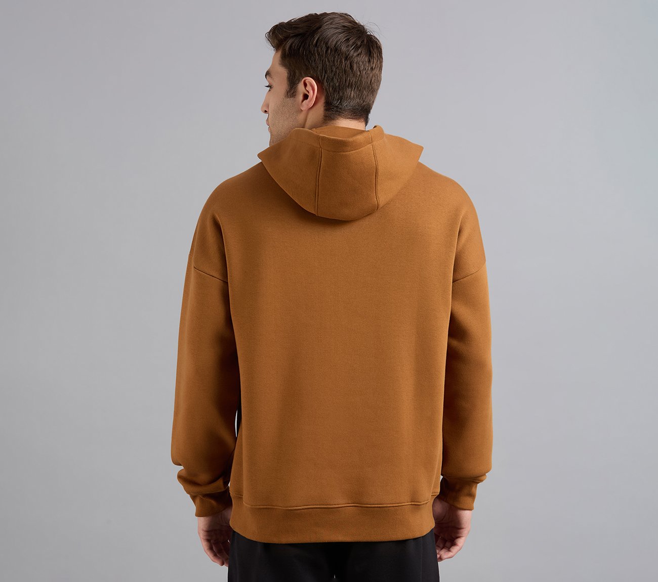 LOS ANGELES HONEYCOMB HOODIE, CHARCOAL/ORANGE Apparels Left View