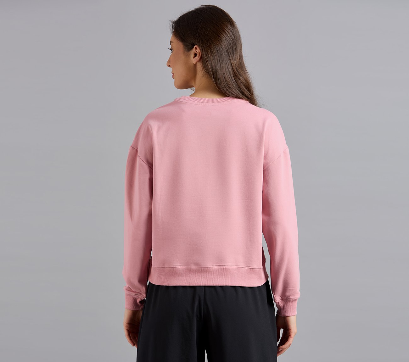 DROP SHOULDER SWEATSHIRT, PURPLE/YELL Apparels Right View