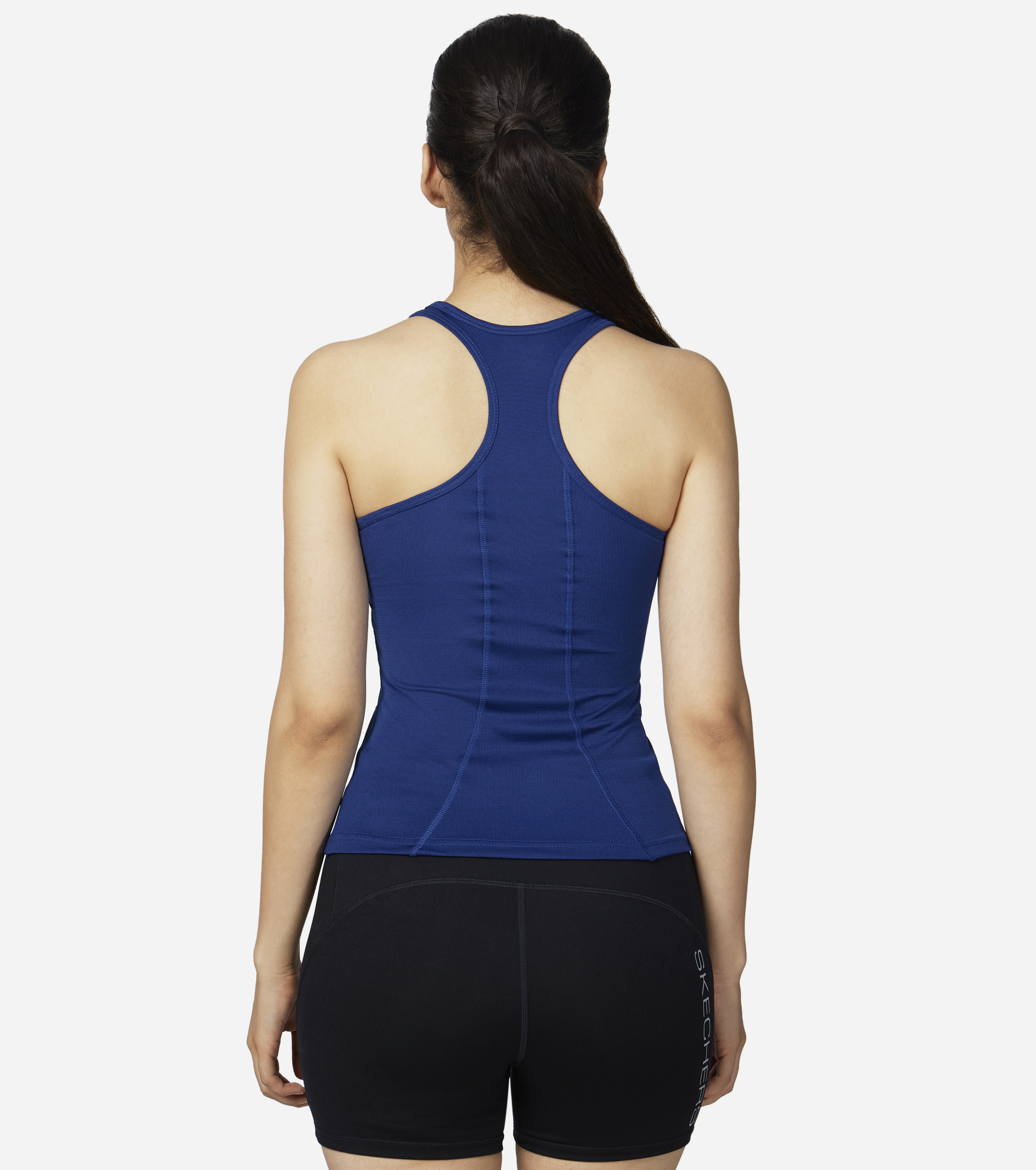 WOMENS ELITE SINGLET, BLUE/WHITE Apparels Bottom View