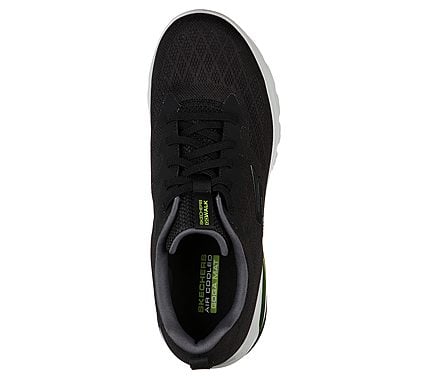 GO WALK AIR - NITRO, BLACK/LIME Footwear Top View