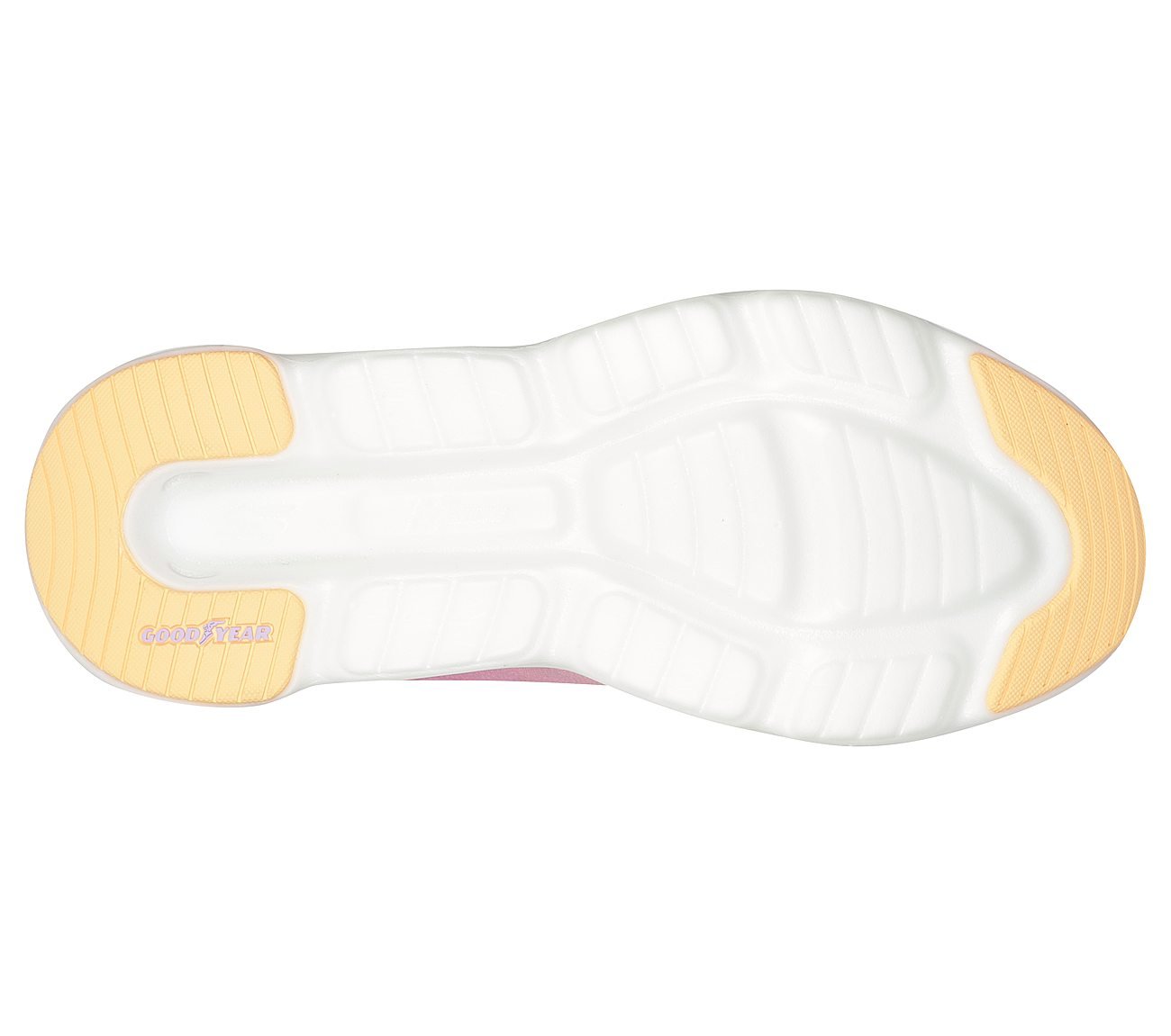 GO RUN SWIRL TECH SPEED, PINK/ORANGE Footwear Bottom View