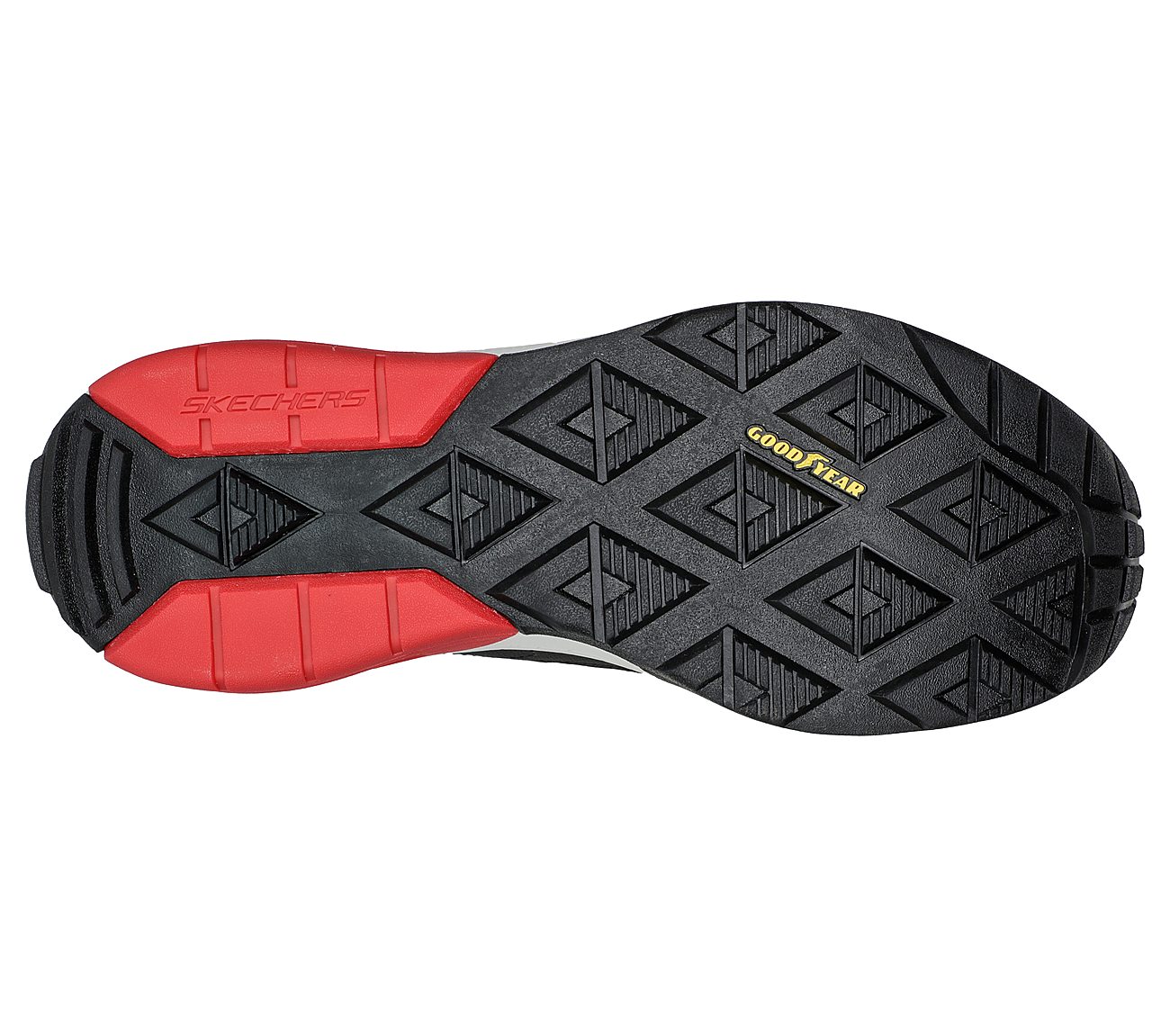 SKECH-AIR EXTREME V2, WWHITE/BLACK/RED Footwear Bottom View