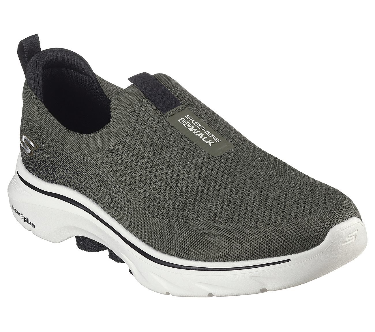 GO WALK 7, OLIVE/BLACK Footwear Left View