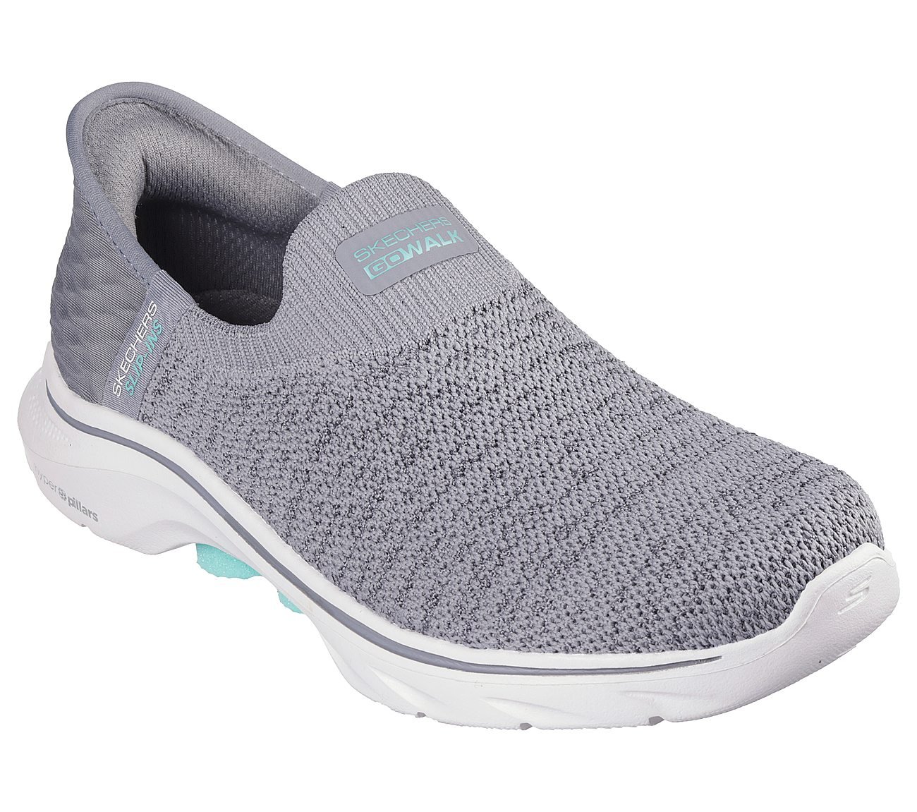 SKECHERS SLIP-INS: GO WALK 7 - SPRINGTIME, GRAY Footwear Right View