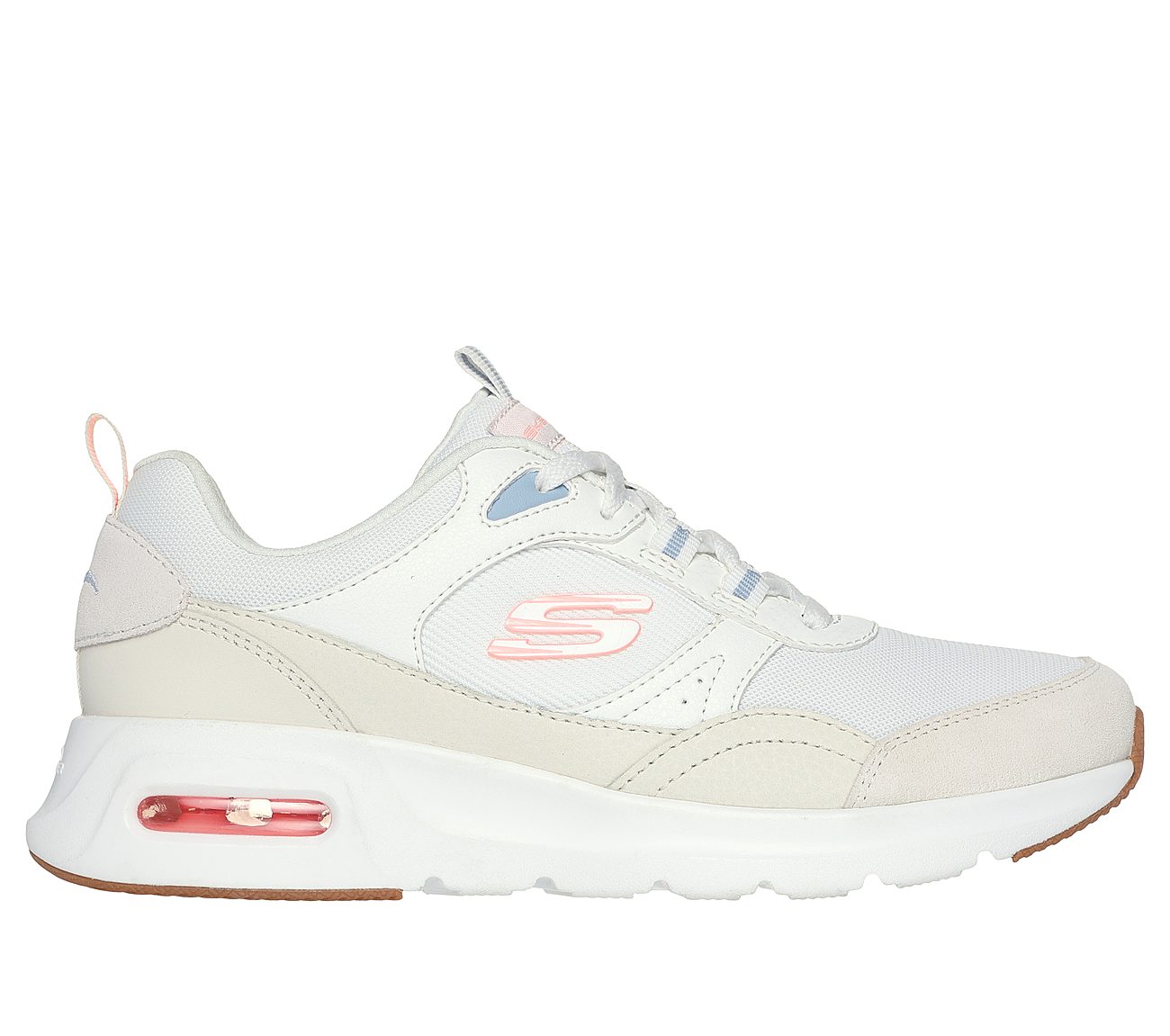 SKECH-AIR COURT-COOL AVENUE, OFF WHITE Footwear Lateral View