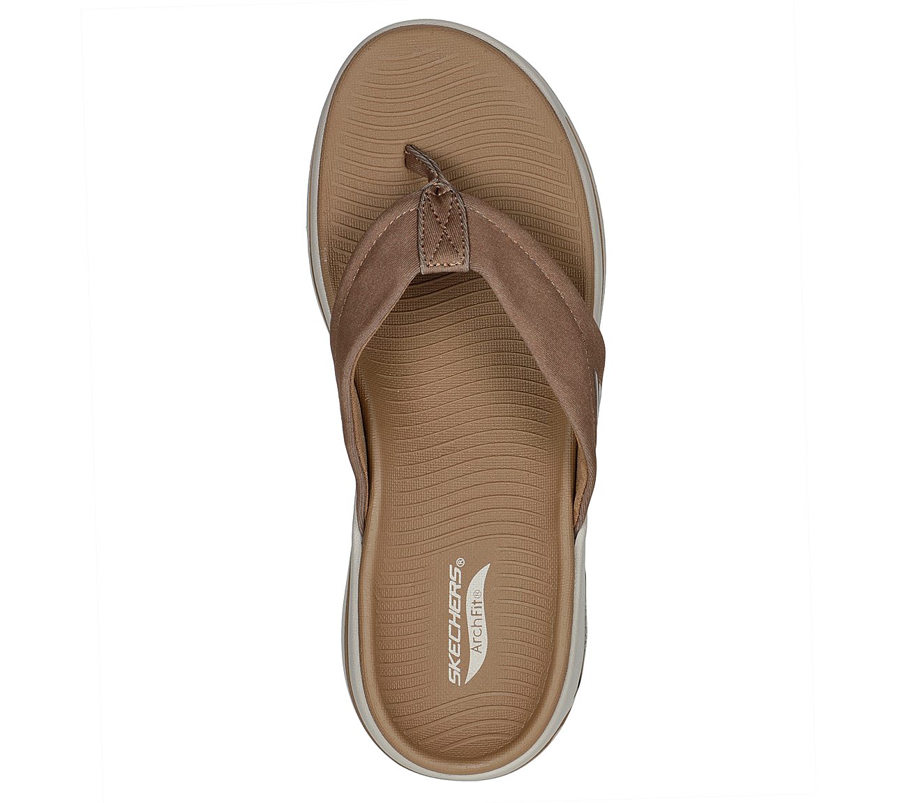 GO WALK ARCH FIT SANDAL - AST, TAN Footwear Top View