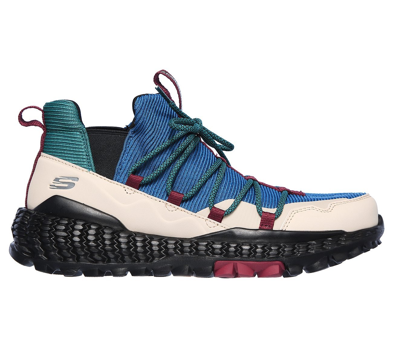 SKECHERS MONSTER-KORDES, BLACK/MULTI Footwear Right View
