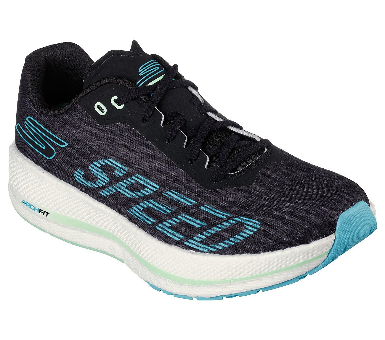 GO RUN RAZOR 4, BLACK/BLUE Footwear Right View