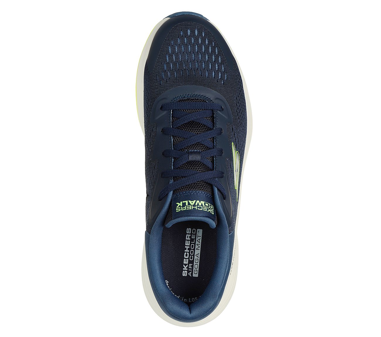 GO WALK MAX WALKER - AUGUSTUS, NAVY/LIME Footwear Top View
