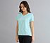 BASIC PERFROMANCE TUNIC T-SHIRT, BLUE/MINT Apparel Top View