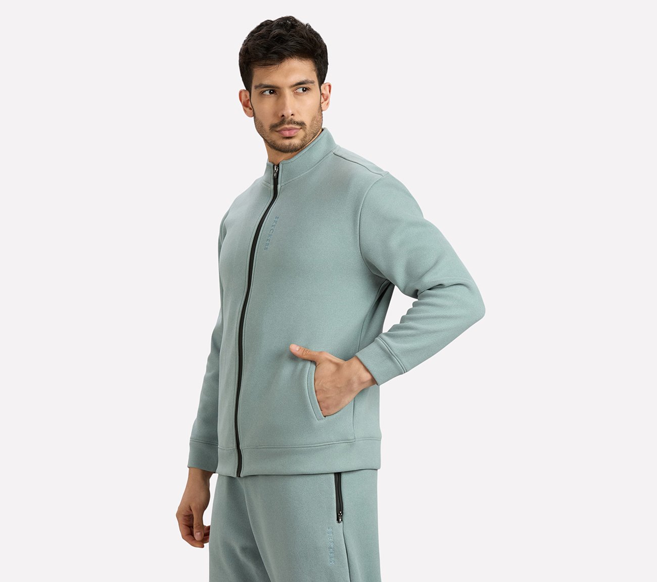 AIRY TRAVELLER FLEECE JACKET, OFF WHITE/NAVY