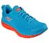 GO RUN RIDE 9 - RIDE 9, BLUE/CORAL Footwear Lateral View