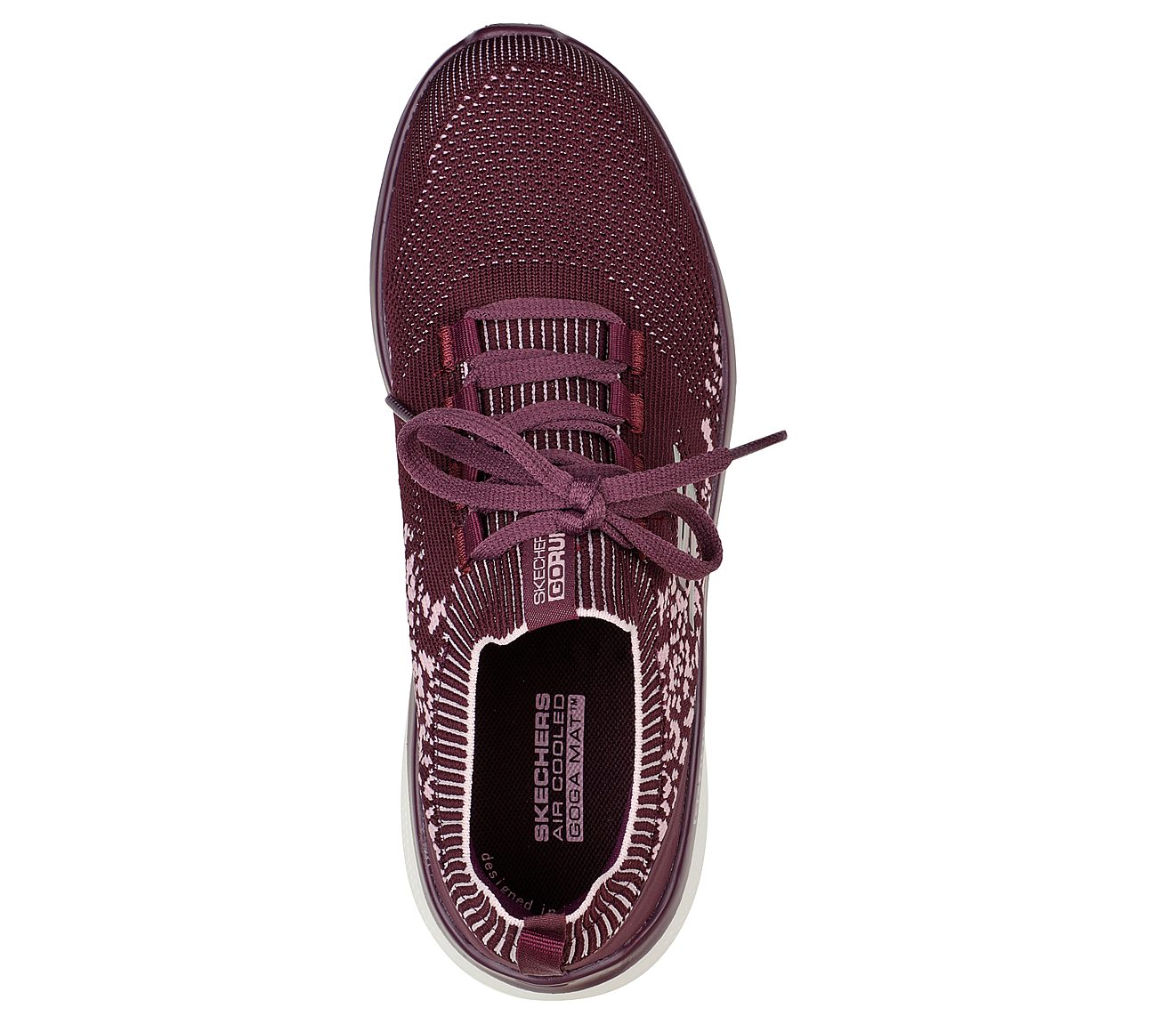 GO RUN MOTION, BBURGUNDY Footwear Top View