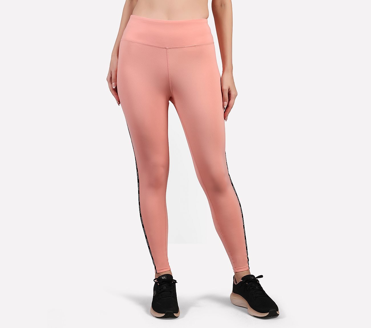 BRANDED TAPE APPLIQUE LEGGING, PURPLE/YELL