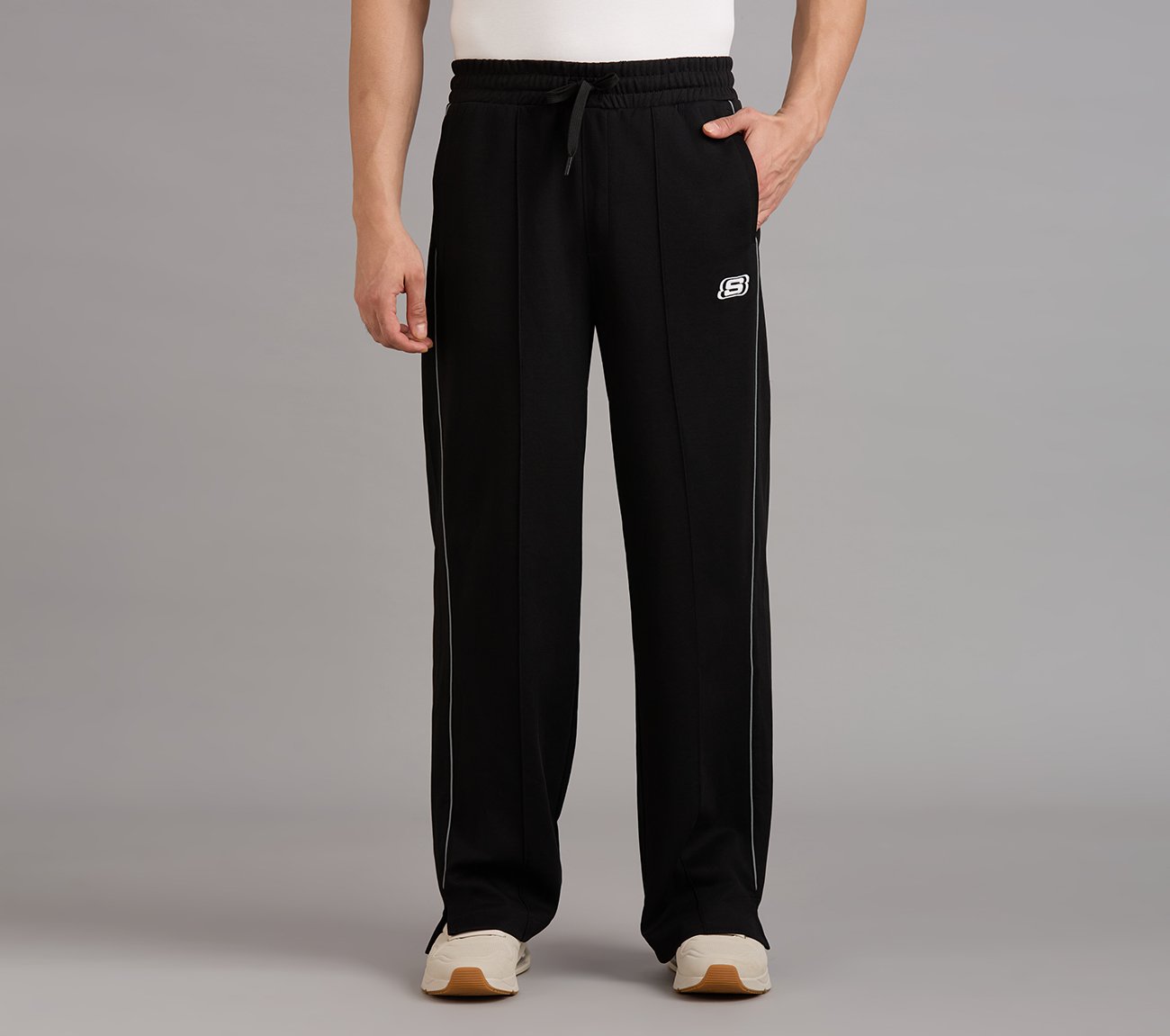 Na.e ナエ　Strech Slit Pants ブラック Buy Skechers STRAIGHT SIDE SLIT PANTS | Mens