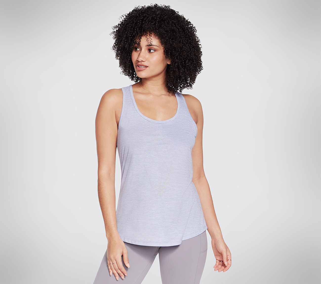 GODRI SWIFT RACERBACK TANK, LAVENDER/LIGHT PINK Apparel Lateral View