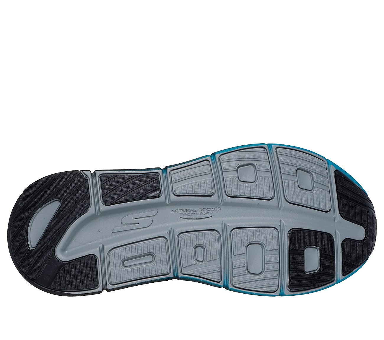 SKECHERS SLIP-INS: MAX CUSHIONING PREMIER 2, GREY/BLUE Footwear Bottom View