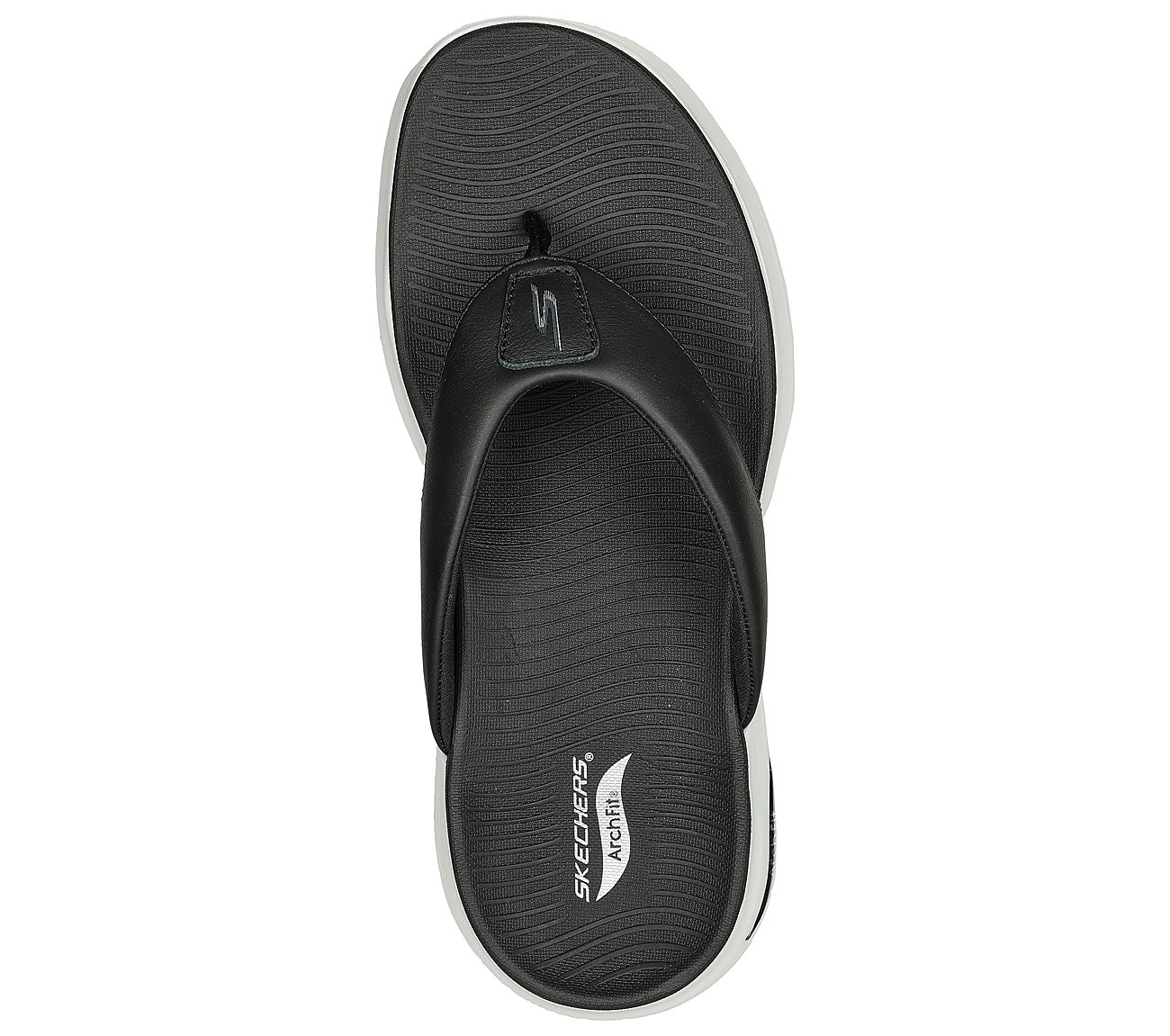 MAX CUSHIONING ARCH FIT PRIME, BLACK/WHITE Footwear Top View