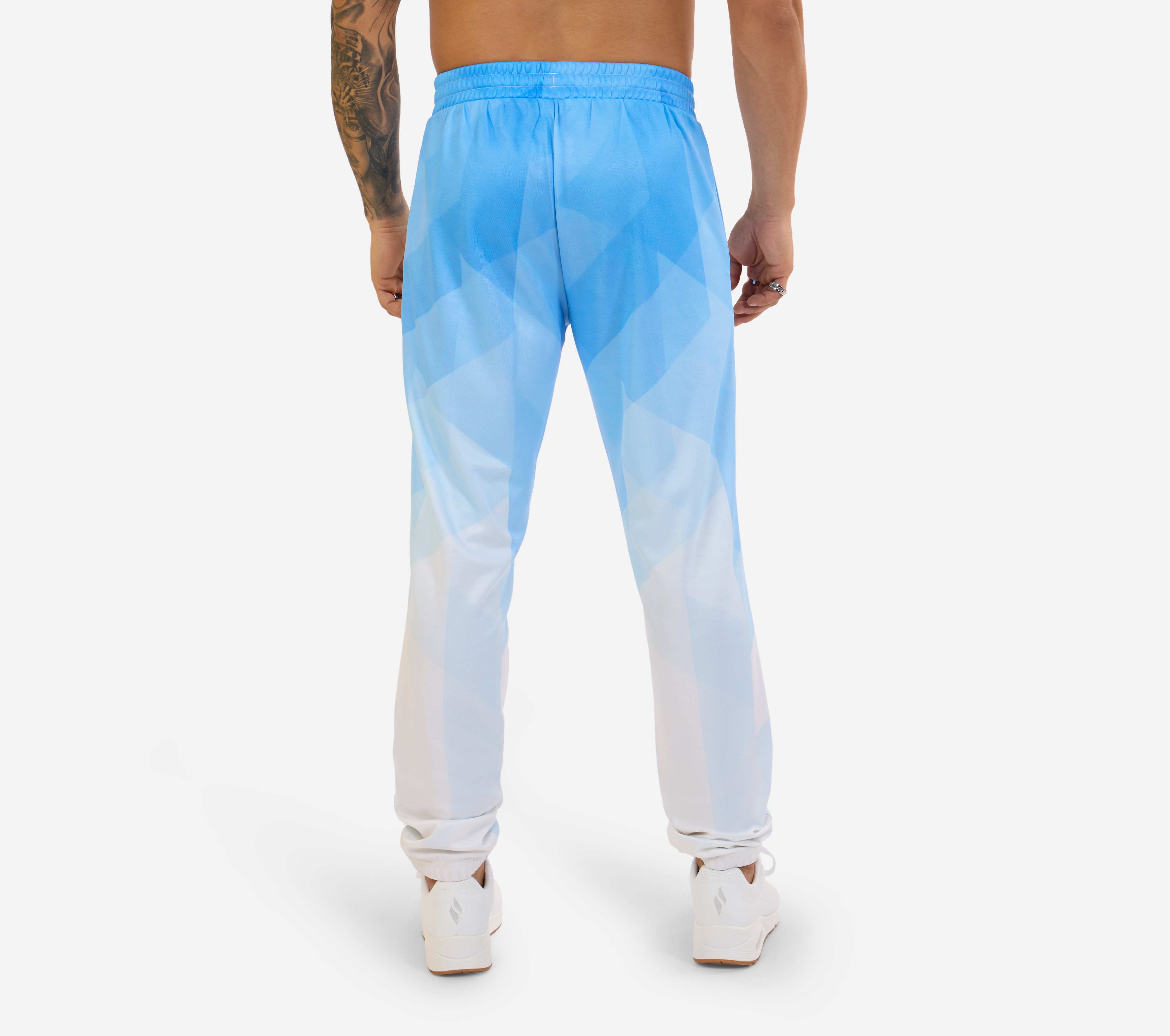 MI FAN PRINTED PANTS, WHT/NVY/BLUE Apparel Left View