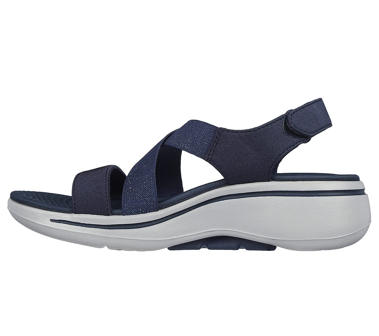 GO WALK ARCH FIT SANDAL - AST, NNNAVY Footwear Left View