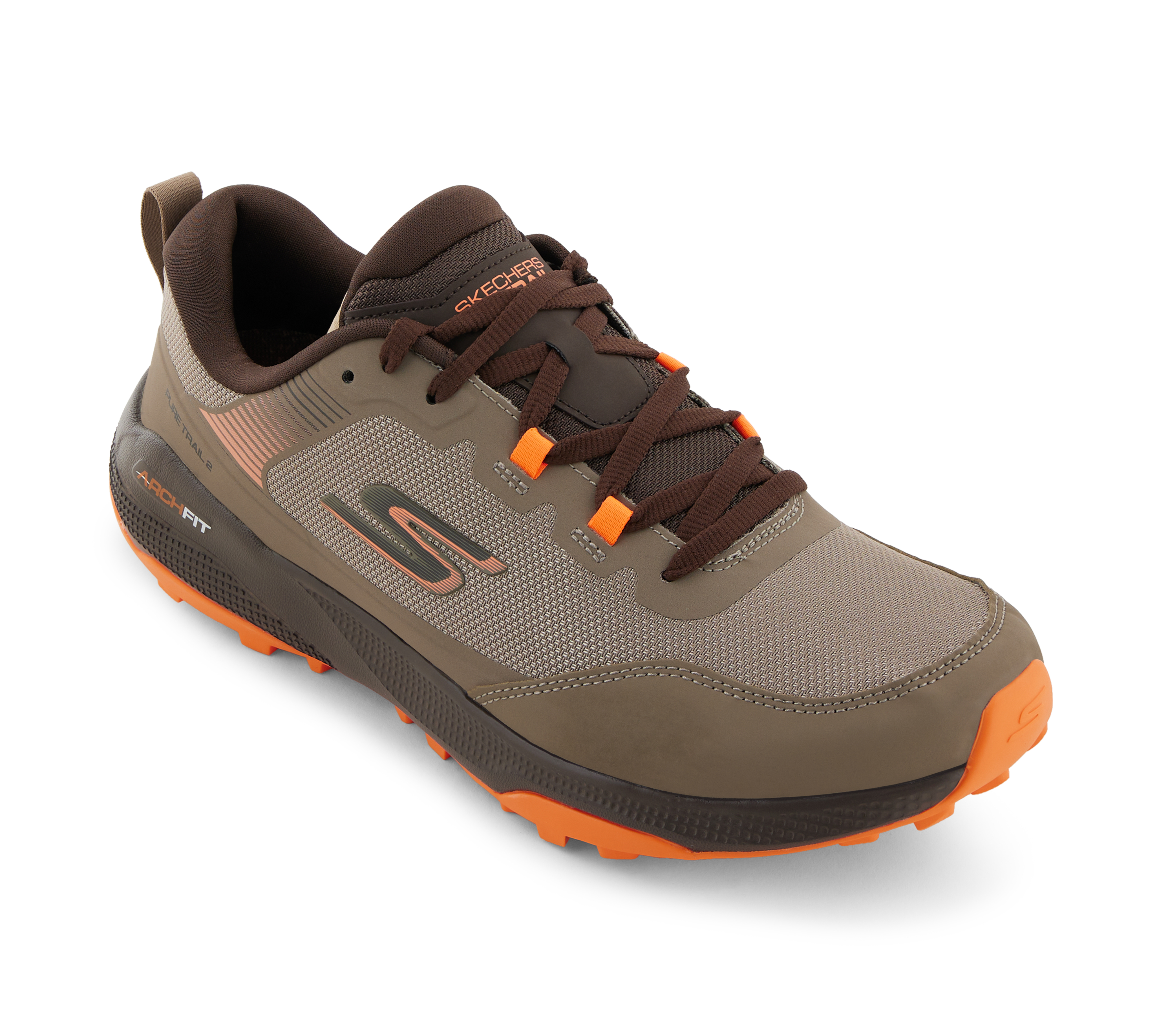 GO RUN PURE TRAIL 2 - VALLEY, BROWN/ORANGE Footwear Lateral View